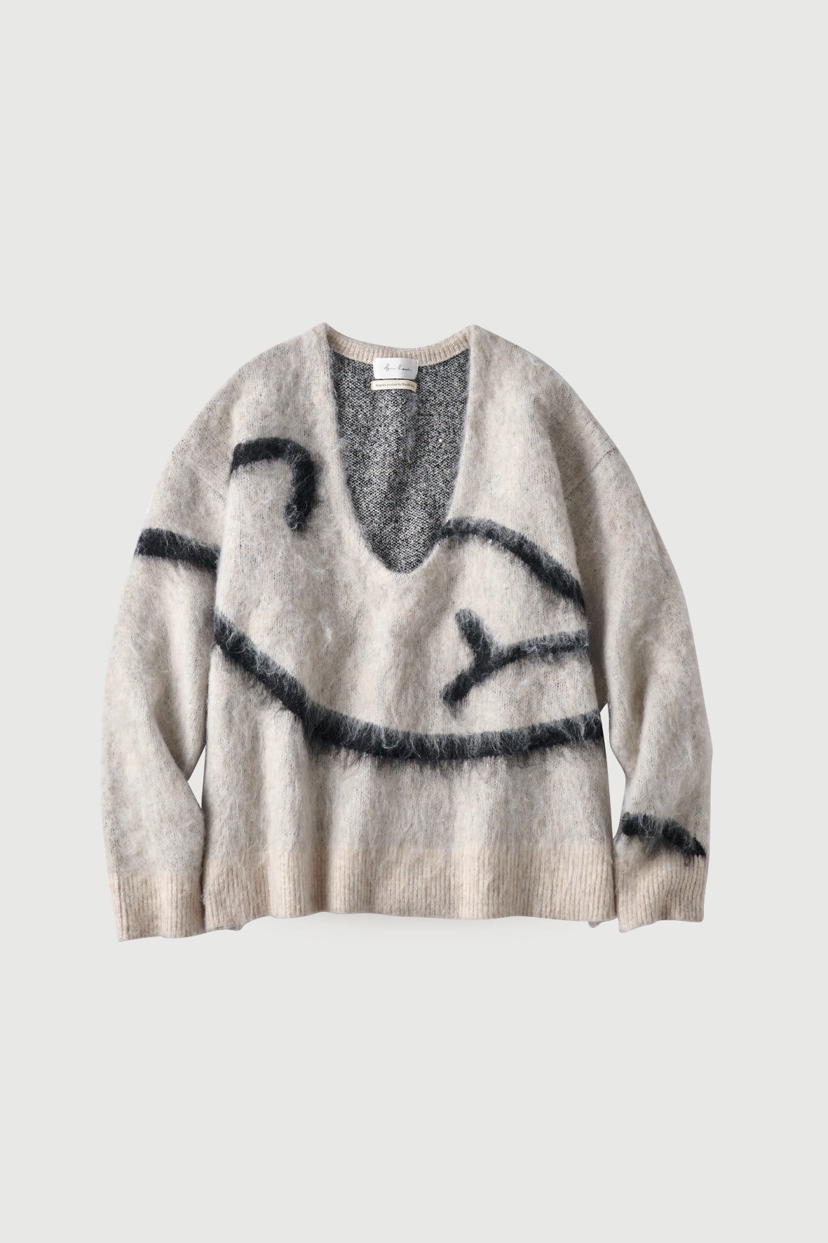 Uneck knit pullover(light gray) – kotokaizumi